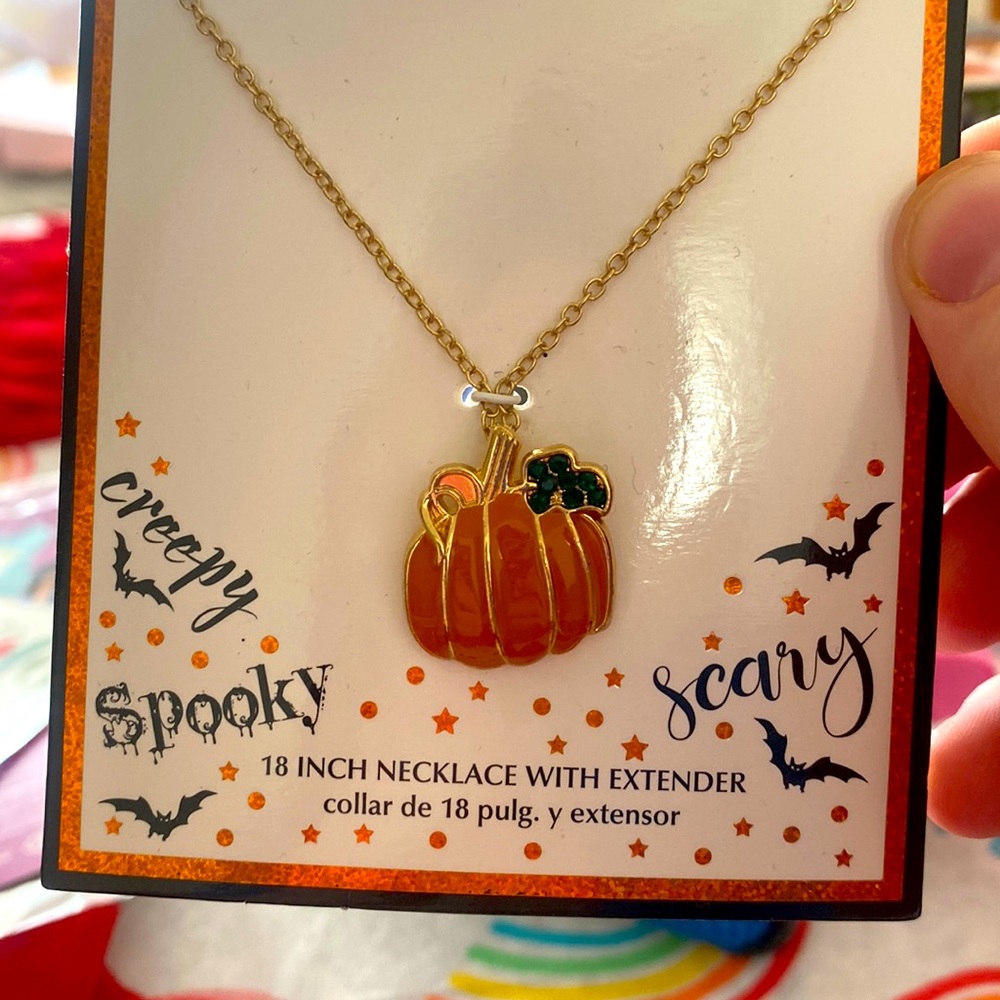 Pumpkin necklace great for the holiday